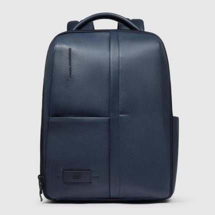 Piquadro Zaino uomo blu in pelle porta pc 14