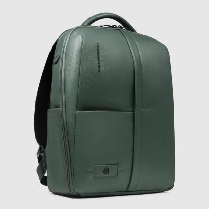 Piquadro Zaino uomo verde in pelle porta pc 14