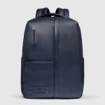Piquadro Zaino uomo blu in pelle porta pc 15,6
