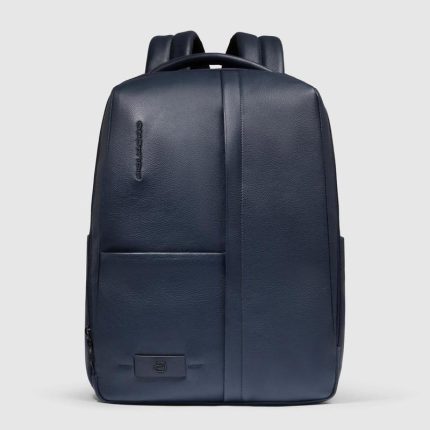 Piquadro Zaino uomo blu in pelle porta pc 15,6
