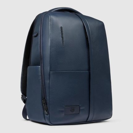 Piquadro Zaino uomo blu in pelle porta pc 15,6