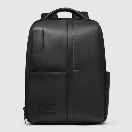 Piquadro Zaino uomo nero in pelle porta pc 14
