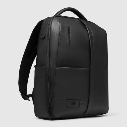 Piquadro Zaino uomo nero in pelle porta pc 14