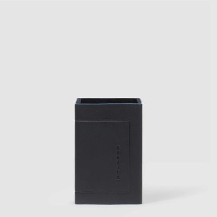 Piquadro Porta penne nero in pelle