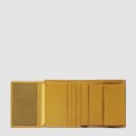 Piquadro Portafoglio uomo verticale giallo in pelle Atlas