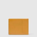 Piquadro Portafogli uomo giallo in pelle con volantino porta documenti Atlas