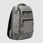 Piquadro Zaino da viaggio modulare grigio in pelle e tessuto porta pc 15,6 Hexagon