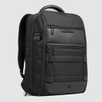 Piquadro Zaino da viaggio modulare 2 in 1 nero in tessuto e pelle porta pc 15,6" Hexagon