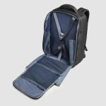 Piquadro Zaino da viaggio modulare 2 in 1 nero in tessuto e pelle porta pc 15,6" Hexagon