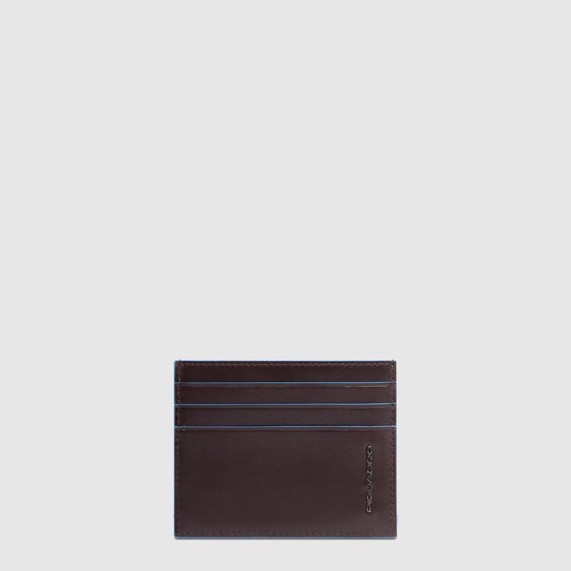 Piquadro Portacarte sottile mogano in pelle Blue Square Piquadro Portacarte sottile mogano in pelle Blue Square