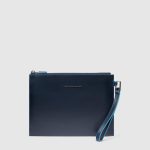 Piquadro Pochette uomo blu in pelle porta iPadni Blue Square