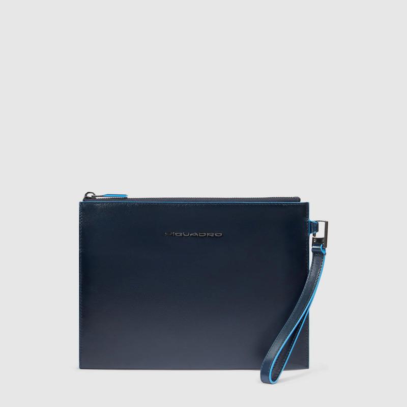 Piquadro Pochette uomo blu in pelle porta iPadni Blue Square Piquadro Pochette uomo blu in pelle porta iPadni Blue Square