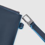 Piquadro Pochette uomo blu in pelle porta iPadni Blue Square