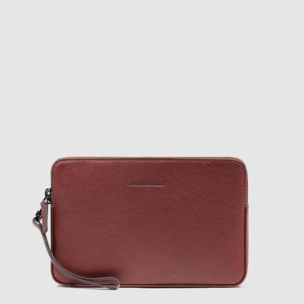 Piquadro Pochette uomo colore cuoio in pelle Black Square