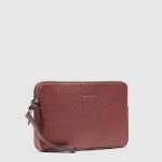 Piquadro Pochette uomo colore cuoio in pelle Black Square