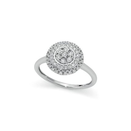 Donnaoro Anello rotondo con diamanti