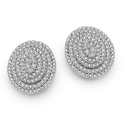 Donnaoro orecchini fantasia ovali con diamanti