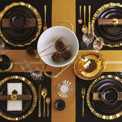 Sambonet Piatto presentazione color dorato lucido Kyma