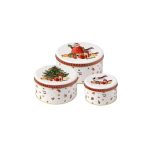 Villeroy & Boch Set di 3 biscottiere Winter Collage