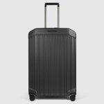 Piquadro Trolley medio rigido nero opaco in policarbonato a quattro ruote PQL