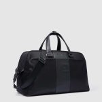 Piquadro Borsone da viaggio piccolo nero in tessuto riciclato Brief