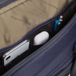 Piquadro Borsa da lavoro blu in tessuto e pelle porta pc 15,6" Brief