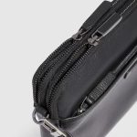 Piquadro Pochette uomo nera in pelle con protezione RFID Modus