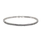 Rossoamante Bracciale tennis in argento 925 con pietre nere