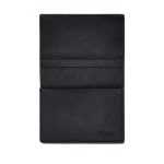 Pineider Porta carte nero in pelle con pattina Collezione Essenziale