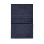 Pineider Porta carte blu in pelle con pattina Collezione Essenziale