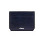 Pineider Porta carte blu in pelle Collezione Essenziale