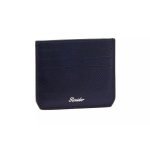 Pineider Porta carte blu in pelle Collezione Essenziale