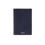 Pineider Porta Passaporto blu in pelle Collezione Essenziale