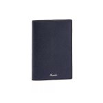 Pineider Porta Passaporto blu in pelle Collezione Essenziale