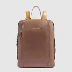 Piquadro Zaino donna marrone - beige in pelle porta pc 14" Circle