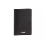 Pineider Porta carte verticale nero in pelle Collezione Essenziale