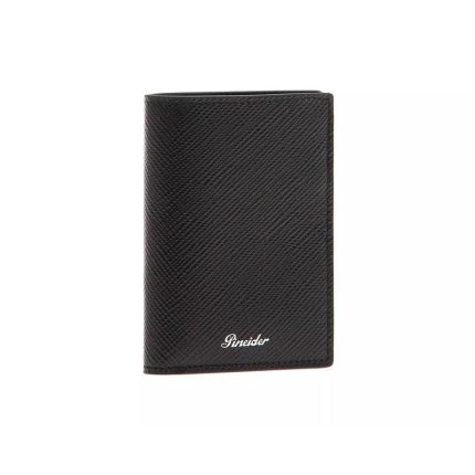 Pineider Porta carte verticale nero in pelle Collezione Essenziale