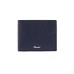 Pineider Portafoglio 6 carte blu in pelle Collezione Essenziale