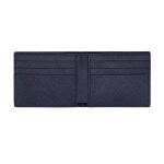 Pineider Portafoglio 6 carte blu in pelle Collezione Essenziale
