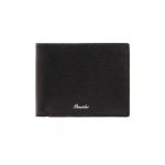 Pineider Portafoglio 8 carte nero in pelle Collezione Essenziale