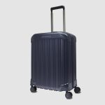 Piquadro Trolley bagaglio a mano blu opaco espandibile in policarbonato con 4 ruote PQ-Light