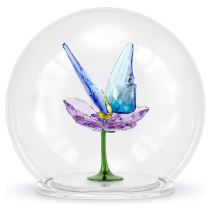 Swarovski Idyllia Sfera in Vetro con Farfalla e Fiore