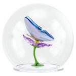 Swarovski Idyllia Sfera in Vetro con Farfalla e Fiore