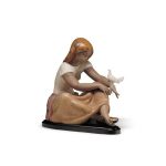 Lladro ragazza con colomba