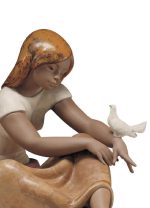 Lladro ragazza con colomba