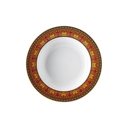 Versace 6 piatti fondi 22 cm medusa rosso