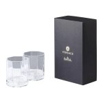 Versace 2 bicchieri whiskey medusa lumiere