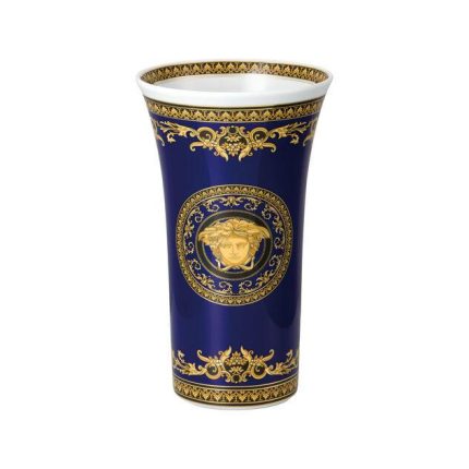 Versace vaso 26 cm medusa blu