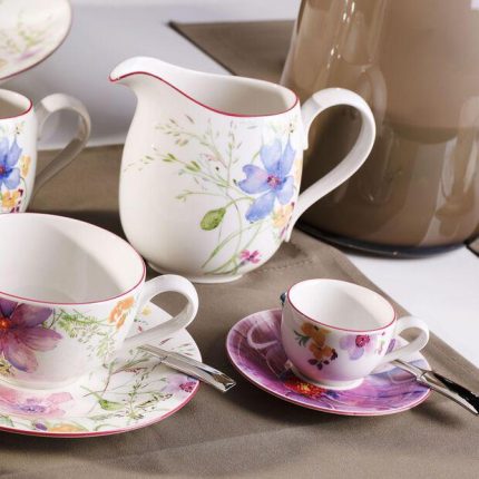 Villeroy & boch set di 6 tazze espresso con piattino marifleur basic