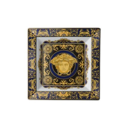 Versace coppa quadrata 22 cm medusa blu